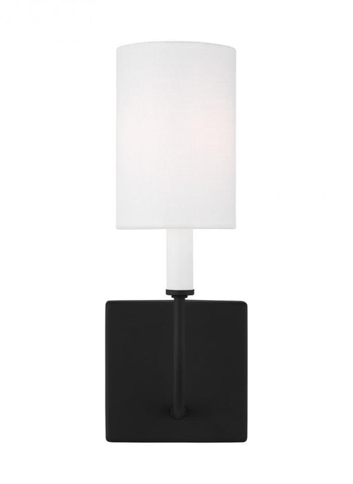 Visual Comfort & Co. Studio Collection Greenwich modern farmhouse 1-light indoor dimmable bath vanity wall sconce in midnight black finish