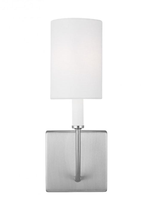 Visual Comfort & Co. Studio Collection Greenwich modern farmhouse 1-light indoor dimmable bath vanity wall sconce in brushed nickel silver