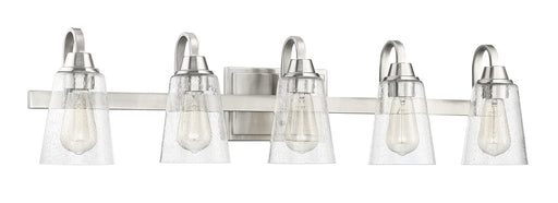 Craftmade Grace 5 Light Vanity in Brushed Polished Nickel (Clear Seeded Glass)