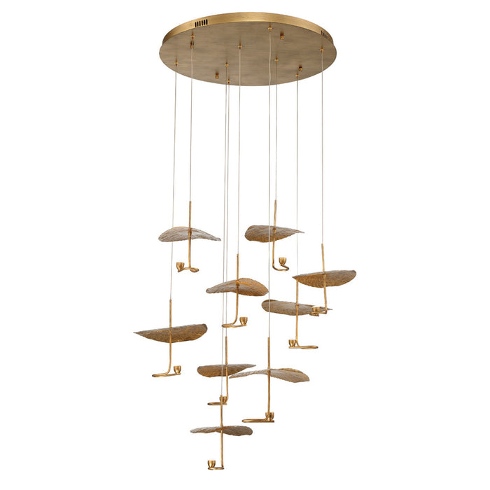 9-light 36" Integrated Led Multi Drop Chandelier | 41910-016