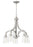Craftmade Grace 5 Light Down Chandelier in Brushed Polished Nickel (Clear Seeded Glass)