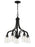 Craftmade Grace 5 Light Down Chandelier in Espresso (Clear Seeded Glass)