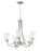 Craftmade Grace 5 Light Chandelier in Brushed Polished Nickel (Clear Seeded Glass)