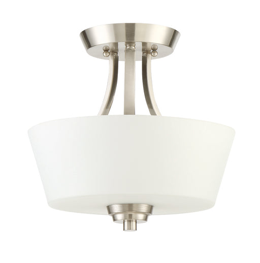 Craftmade Grace 2 Light Convertible Semi Flush in Brushed Polished Nickel