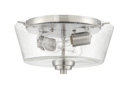 Craftmade Grace 2 Light Flushmount in Brushed Polished Nickel (Clear Seeded Glass)