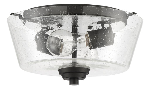 Craftmade Grace 2 Light Flushmount in Espresso (Clear Seeded Glass)