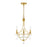 Crystorama Metro 3 Light Antique Gold Mini Chandelier