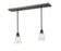 1 Light Linear Chandelier | 428MP-2OB