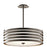Kichler Roswell 9" 4 Light Pendant with Satin Etched Diffuser and Off White Linen Shade in Olde Bronze
