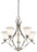 Kichler Keiranâ„¢ 23.25" 5 Light Chandelier with Satin Etched White Glass in Brushed Nickel