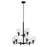 Kichler Shailene 26.5" 9-Light 2-Tier Chandelier with Clear Glass in Black