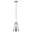 Kichler Rowland 11.5" 1 Light Mini Pendant with Striated Mirrored Glass in Brushed Nickel