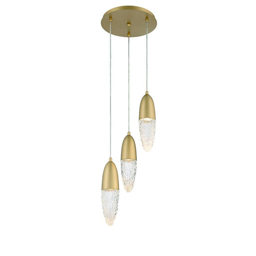 Eurofase Ecrou 3 Light Chandelier in Gold