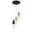 Ecrou, 3 Light   Chandelier,blk/gld | 43858-046