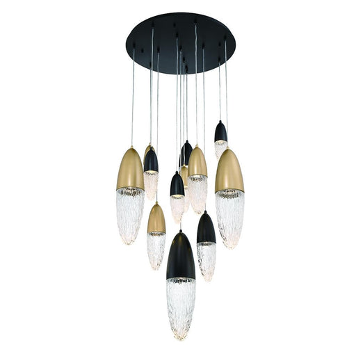Ecrou, 12 Light   Chandelier,blk/gld | 43859-041