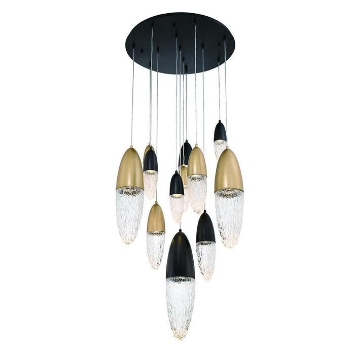 Ecrou, 12 Light   Chandelier,blk/gld | 43859-041