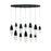 Ecrou, 12 Light  Oval  Chandelier,blk | 43861-024
