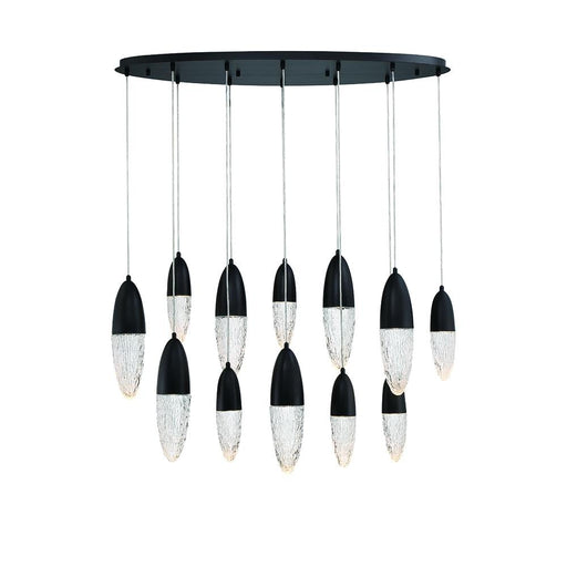 Ecrou, 12 Light  Oval  Chandelier,blk | 43861-024