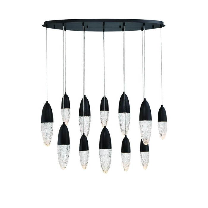 Ecrou, 12 Light  Oval  Chandelier,blk | 43861-024