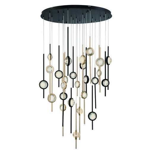 Barletta 26 Light Chandelier In Mixed Black + Brass | 43890-033
