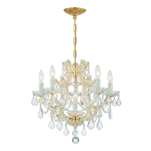 Crystorama Maria Theresa 6 Light Spectra Crystal Gold Chandelier
