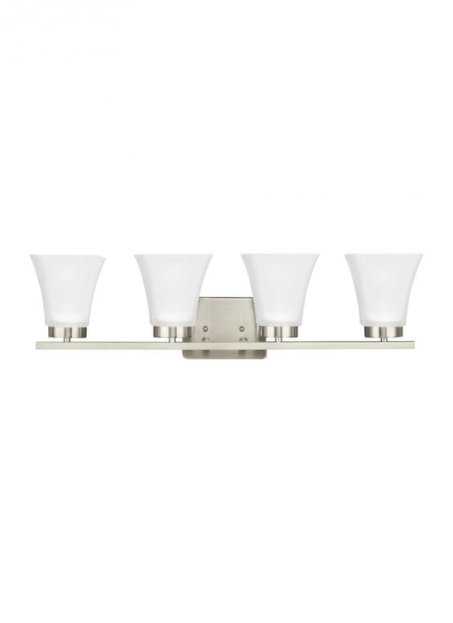 Generation Lighting Bayfield contemporary 4-light LED indoor dimmable bath vanity wall sconce in brushed nickel silver f