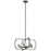 Kichler Downtown Deco 21.5 inch 6 Light Convertible Chandelier/Semi Flush in Midnight Chrome