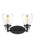 Generation Lighting Belton transitional 2-light indoor dimmable bath vanity wall sconce in midnight black finish with cl