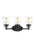 Generation Lighting Belton transitional 3-light indoor dimmable bath vanity wall sconce in midnight black finish with cl