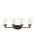 Generation Lighting Belton transitional 4-light indoor dimmable bath vanity wall sconce in bronze finish with clear seed
