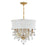 Crystorama Brentwood 6 Light Spectra Crystal Gold Drum Shade Chandelier