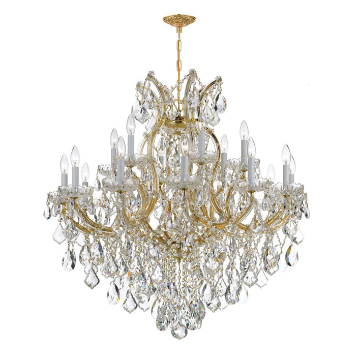 Crystorama Maria Theresa 19 Light Spectra Crystal Gold Chandelier