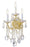 Crystorama Maria Theresa 3 Light Hand Cut Crystal Gold Sconce