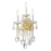 Crystorama Maria Theresa 3 Light Spectra Crystal Gold Sconce