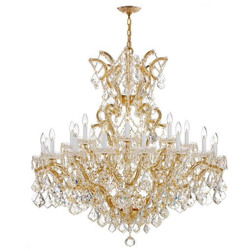 Crystorama Maria Theresa 25 Light Spectra Crystal Gold Chandelier