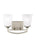 Generation Lighting Hanford traditional 2-light indoor dimmable bath vanity wall sconce in brushed nickel silver finish