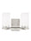 Generation Lighting Alturas contemporary 2-light LED indoor dimmable bath vanity wall sconce in brushed nickel silver fi