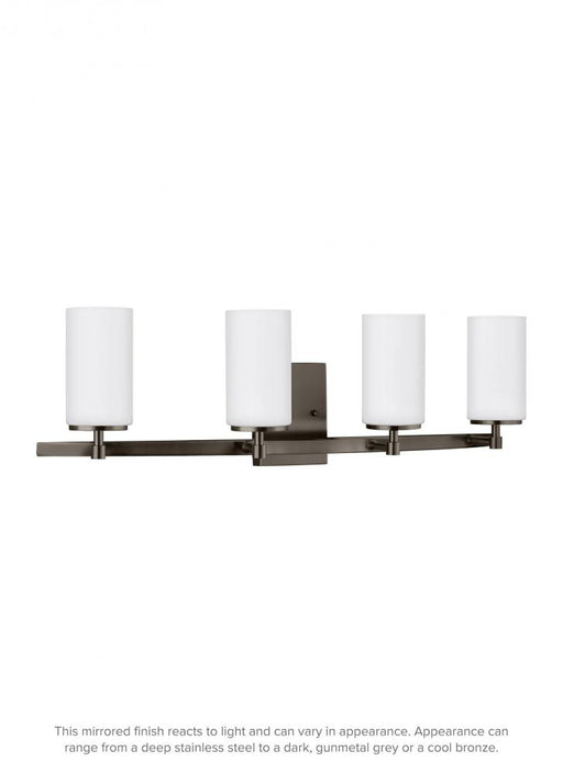 Generation Lighting Alturas contemporary 4-light indoor dimmable bath vanity wall sconce in brushed oil rubbed bronze fi