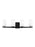 Generation Lighting Alturas indoor dimmable LED 4-light wall bath sconce in a midnight black finish and etched white gla