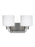 Generation Lighting Canfield modern 2-light LED indoor dimmable bath vanity wall sconce in brushed nickel silver finish