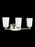 Generation Lighting Franport transitional 3-light indoor dimmable bath vanity wall sconce in brushed nickel silver finis | 4428903-962