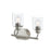 Reines Two-light Bath Vanity With Clear Glass Shades | P300566-009