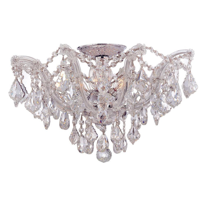 Crystorama Maria Theresa 5 Light Swarovski Strass Crystal Polished Chrome Semi Flush Mount