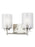 Generation Lighting Elmwood Park traditional 2-light indoor dimmable bath vanity wall sconce in brushed nickel silver fi
