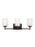 Generation Lighting Elmwood Park traditional 3-light indoor dimmable bath vanity wall sconce in bronze finish with satin