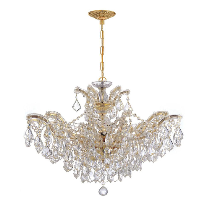 Crystorama Maria Theresa 6 Light Hand Cut Crystal Gold Chandelier