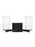 Generation Lighting Hettinger traditional indoor dimmable 2-light wall bath sconce in a midnight black finish with etche