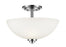 3 Light Semi Flush Mount | 443SF-CH