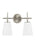 Generation Lighting Driscoll contemporary 2-light indoor dimmable bath vanity wall sconce in brushed nickel silver finis