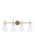 Driscoll Contemporary 4-light Led Indoor Dimmable Bath Vanity Wall Sconce In Satin Brass Gold Finish | 4440404EN3-848